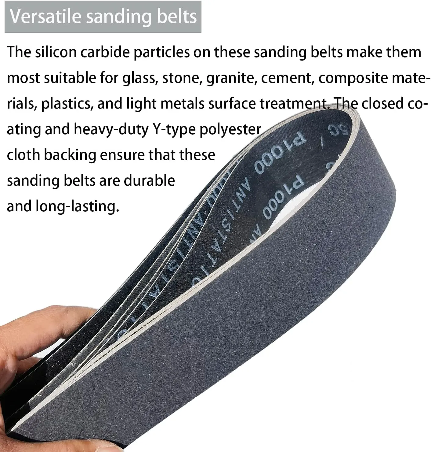 12 Pack 2 x 42 Inch High Performance Silicon Carbide Sanding Belts Set-120 240 400 600 800 1000 Grits - Premium Knife Sharpening Sanding Belts