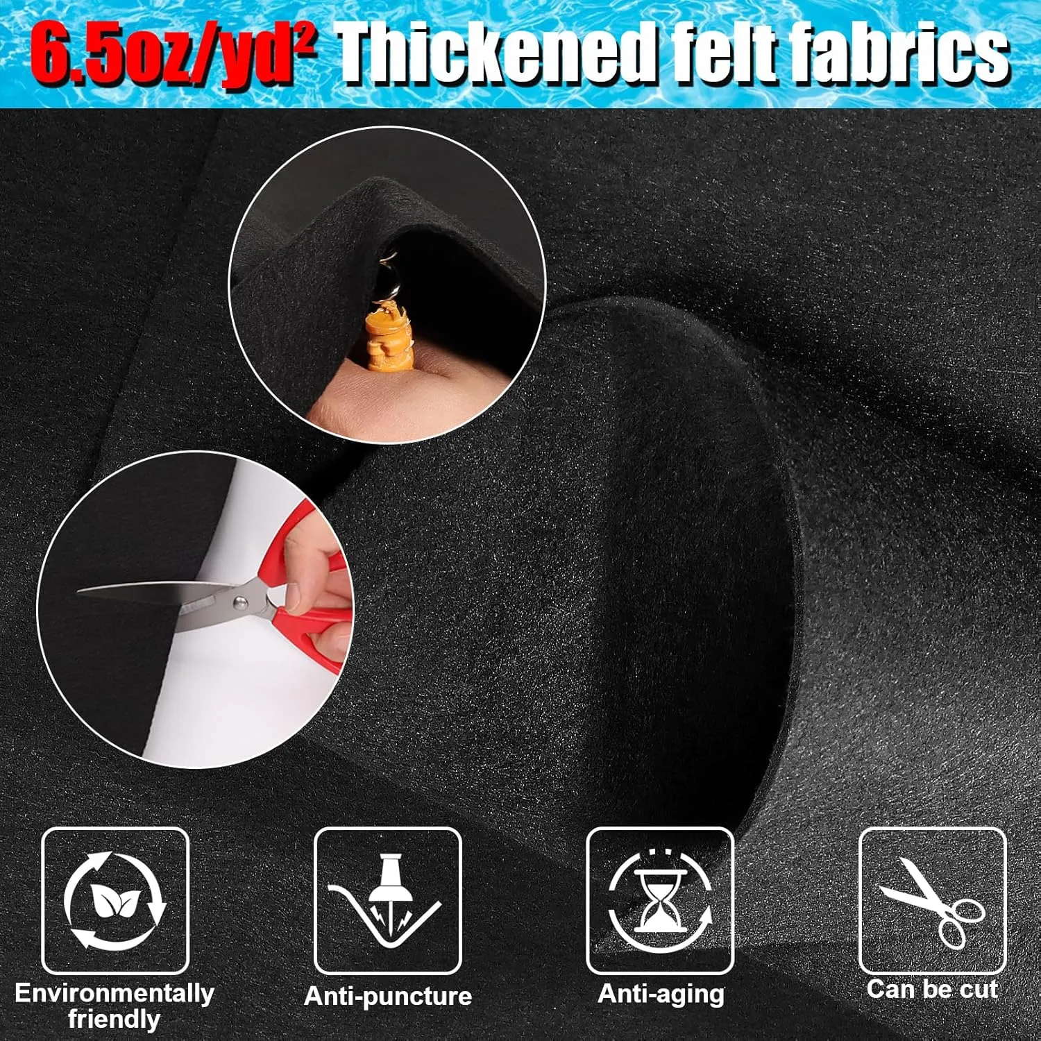 12ft Heavy Duty Round Pool Liner Pad for Above Ground Pool,Pool Ground Mat Under Pool Pad,Pool Bottom Liner Protector to Prevent Puncture and Extend Liner Life