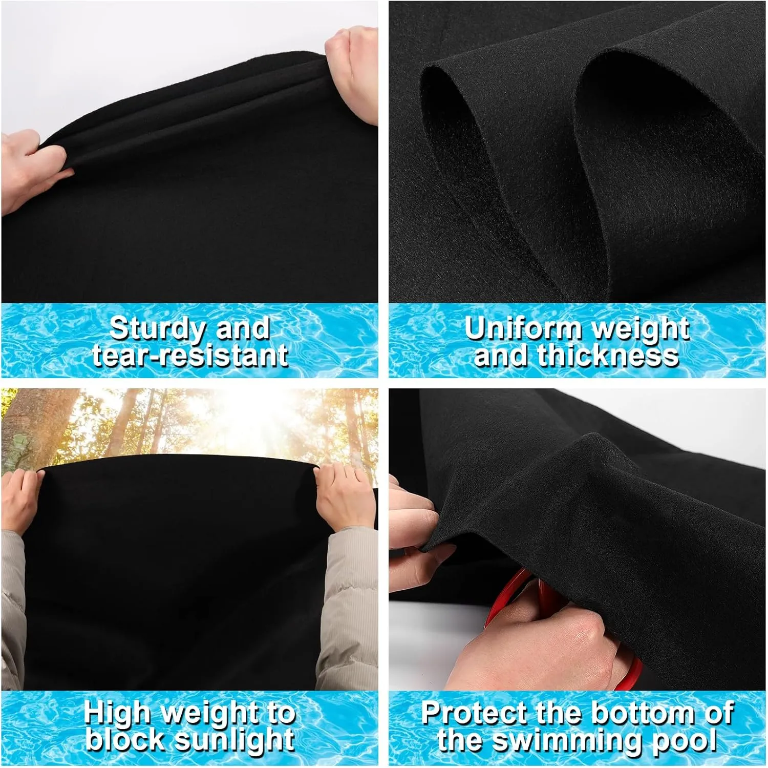 12ft Heavy Duty Round Pool Liner Pad for Above Ground Pool,Pool Ground Mat Under Pool Pad,Pool Bottom Liner Protector to Prevent Puncture and Extend Liner Life