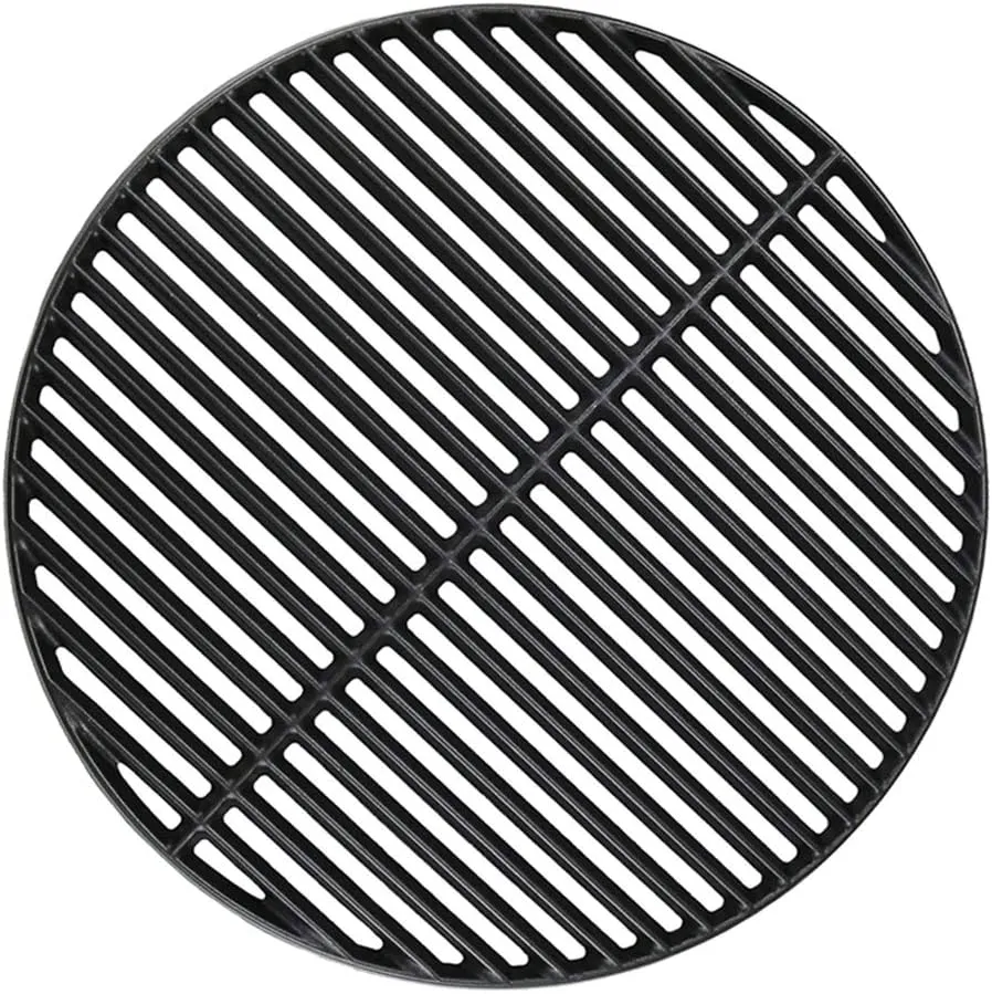 18 3/16" Big Green Egg Grate Large CIF999A Matte Cast Iron Cooking Grid Grates Replacement Parts for Big Green Egg Large, Kamado Charcoal, Vision Grill VGKSS-CC2, B-11N1A1-Y2A