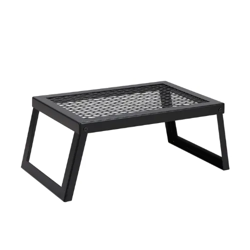 18" Folding Campfire Grill Portable Heavy Duty Steel Mesh Grate