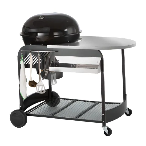 21 inch Kettle Charcoal Grill BBQ Portable with Cart & Thermometer
