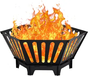 22.5 inch Portable Fire Pit Outdoor Plug Fire Pit with Storage Bag Suitable for Camping, Picnic, Backyard, Garden Bonfires and Outdoor Wood Burning