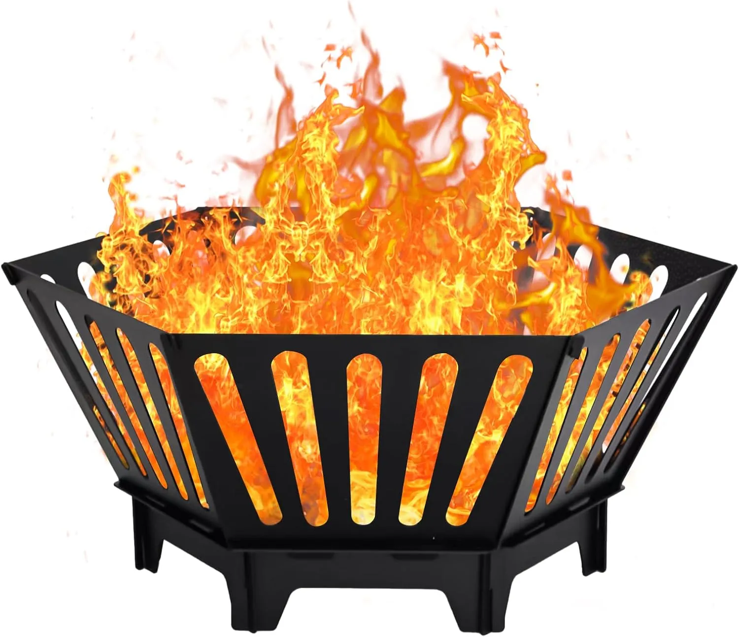 22.5 inch Portable Fire Pit Outdoor Plug Fire Pit with Storage Bag Suitable for Camping, Picnic, Backyard, Garden Bonfires and Outdoor Wood Burning