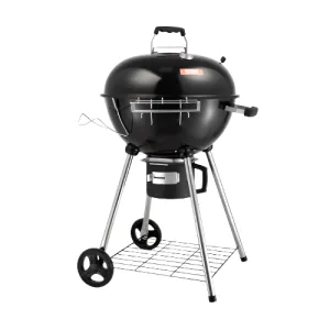 22" Kettle Charcoal Grill Portable w/ Thermometer Wheels and Cover Ash Tray