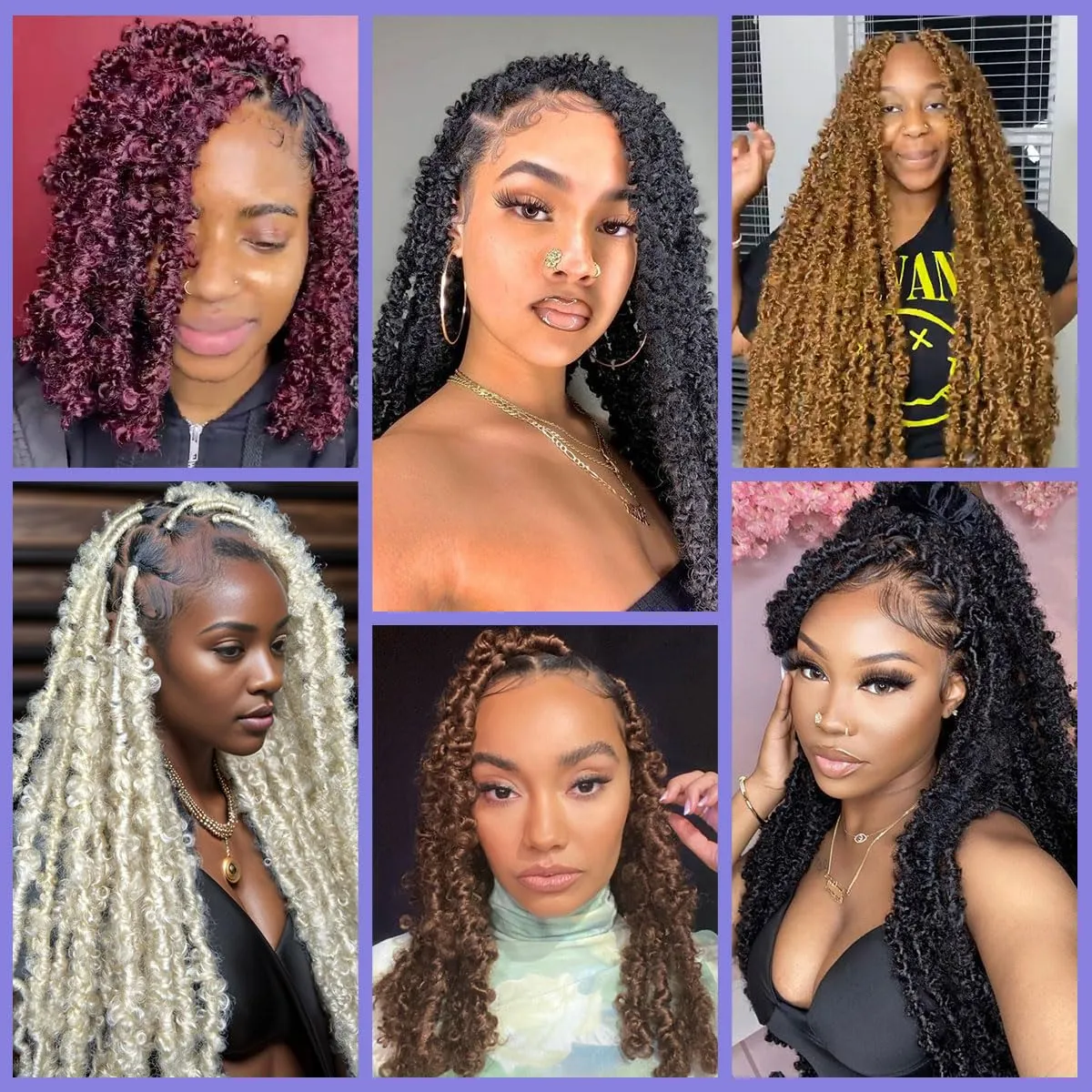 24 inch 6 Packs Distressed Butterfly Locs Crochet Hair, Soft Big Butterfly Distressed Locs Crochet Hair Synthetic Fluffy Soft Locs Crochet Braids Hair Extensions (Bug#)