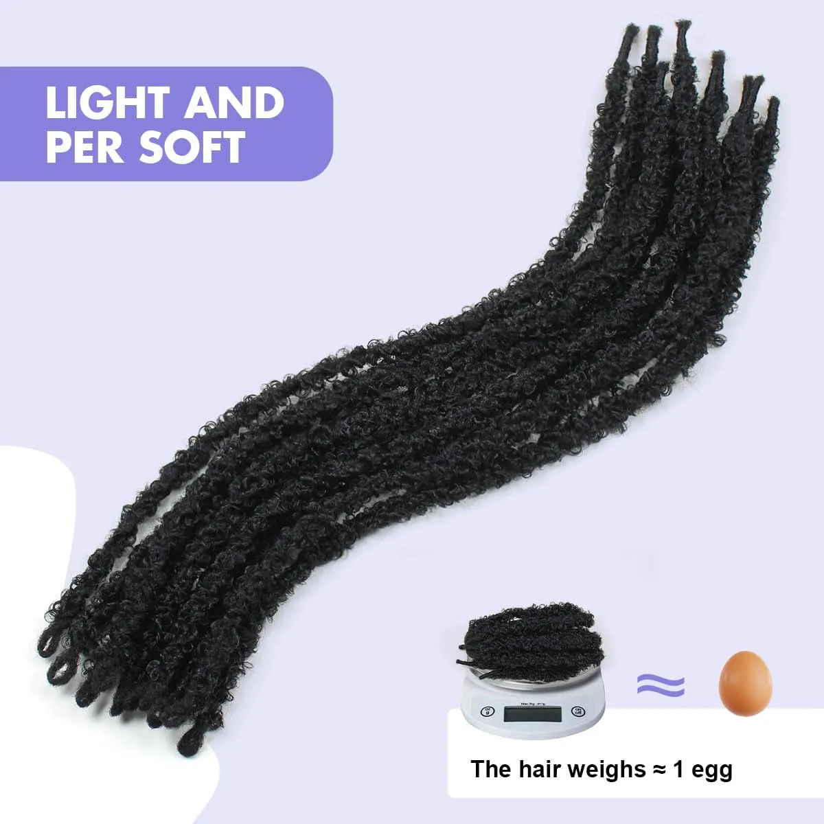 24 inch 6 Packs Distressed Butterfly Locs Crochet Hair, Soft Big Butterfly Distressed Locs Crochet Hair Synthetic Fluffy Soft Locs Crochet Braids Hair Extensions (Bug#)