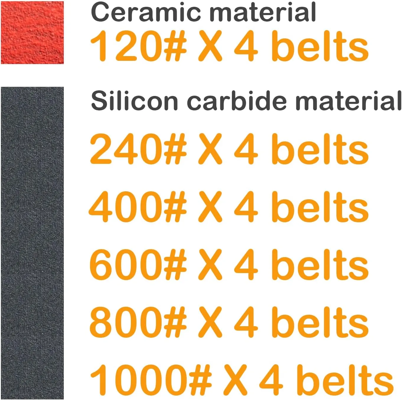 24 Pack 1 x 30 Inch High Performance Ceramics and Silicon Carbide Sanding Belts - 4 Pcs Each of 120 240 400 600 800 and 1000 Grits Premium Knife Sharpening Sanding Belts