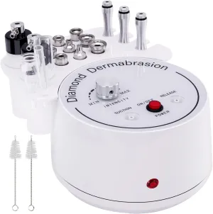 3 in 1 Diamond Micro DermaBrasion Machine, Mcwdoit Professional Dermabrasion Facial Skin Care Device with Wand, Spray Bottle and Vacuum Glass Tube for Personal Home Beauty Salon Use