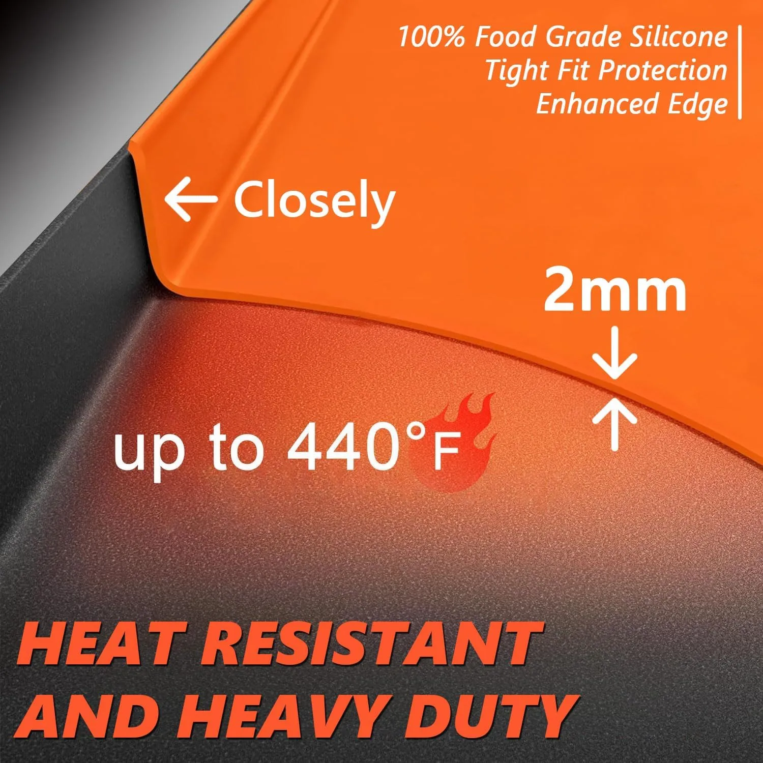36" Silicone Griddle Mat Cover for Blackstone, Heavy Duty Silicone Cover, All Year Round Griddle Top Protective Mat for Black Stone Accessories