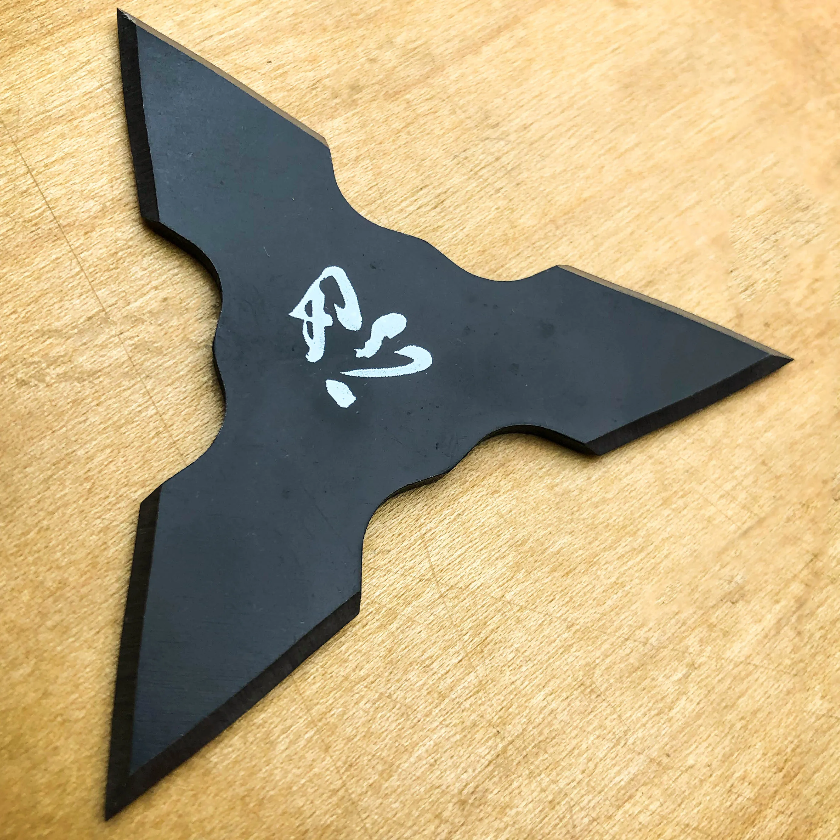 4 PC Set Black Ninja Throwing Stars Anime Shuriken Knife Blade