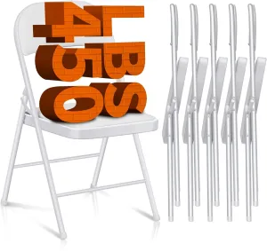 6 Pack Folding Chairs with Cushion – Padded Comfortable Foam Seating White Space-Saving Foldable Chairs for Indoor Outdoor Weddings, Parties, Backyard & Office Events (White, 6 Pack)