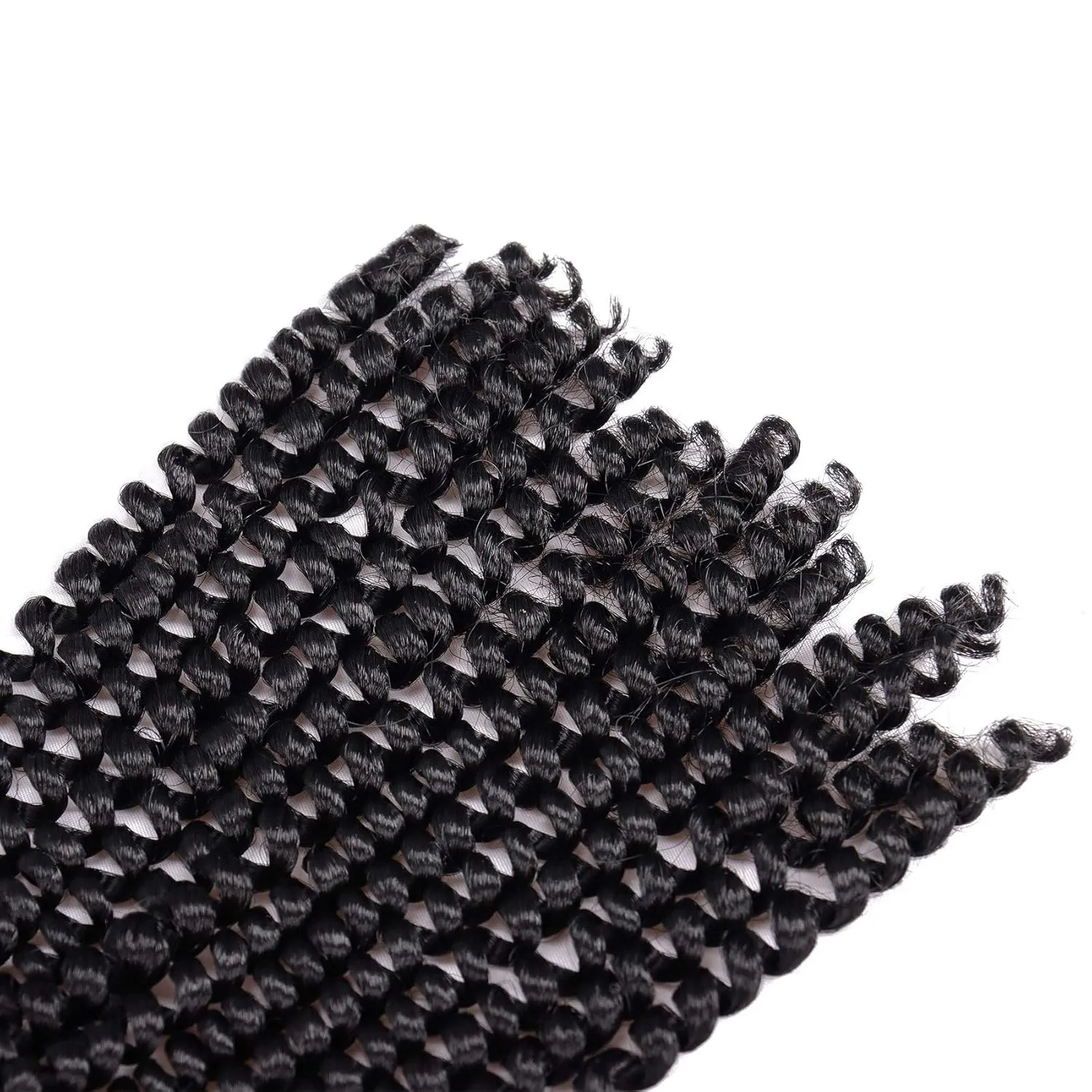 6 Packs Spring Twist Braiding Hair Spring Twists Bomb Twist Hair Synthetic Fiber Fluffy Twist Crochet Braids Low Temperature Twist Crochet Hair for Women Braiding Hair(10inch,1B)