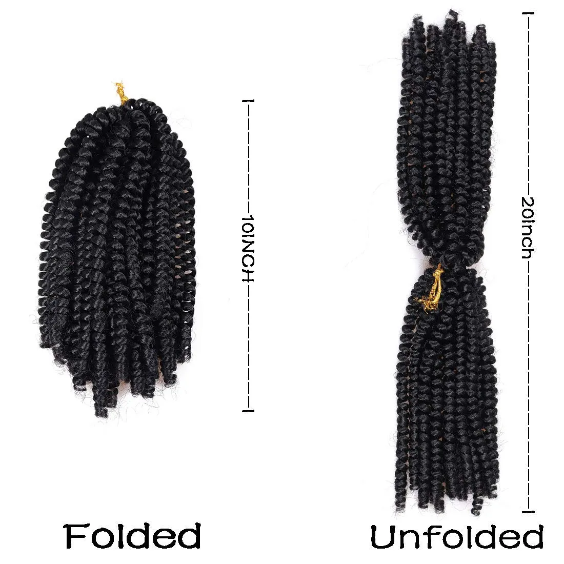 6 Packs Spring Twist Braiding Hair Spring Twists Bomb Twist Hair Synthetic Fiber Fluffy Twist Crochet Braids Low Temperature Twist Crochet Hair for Women Braiding Hair(10inch,1B)
