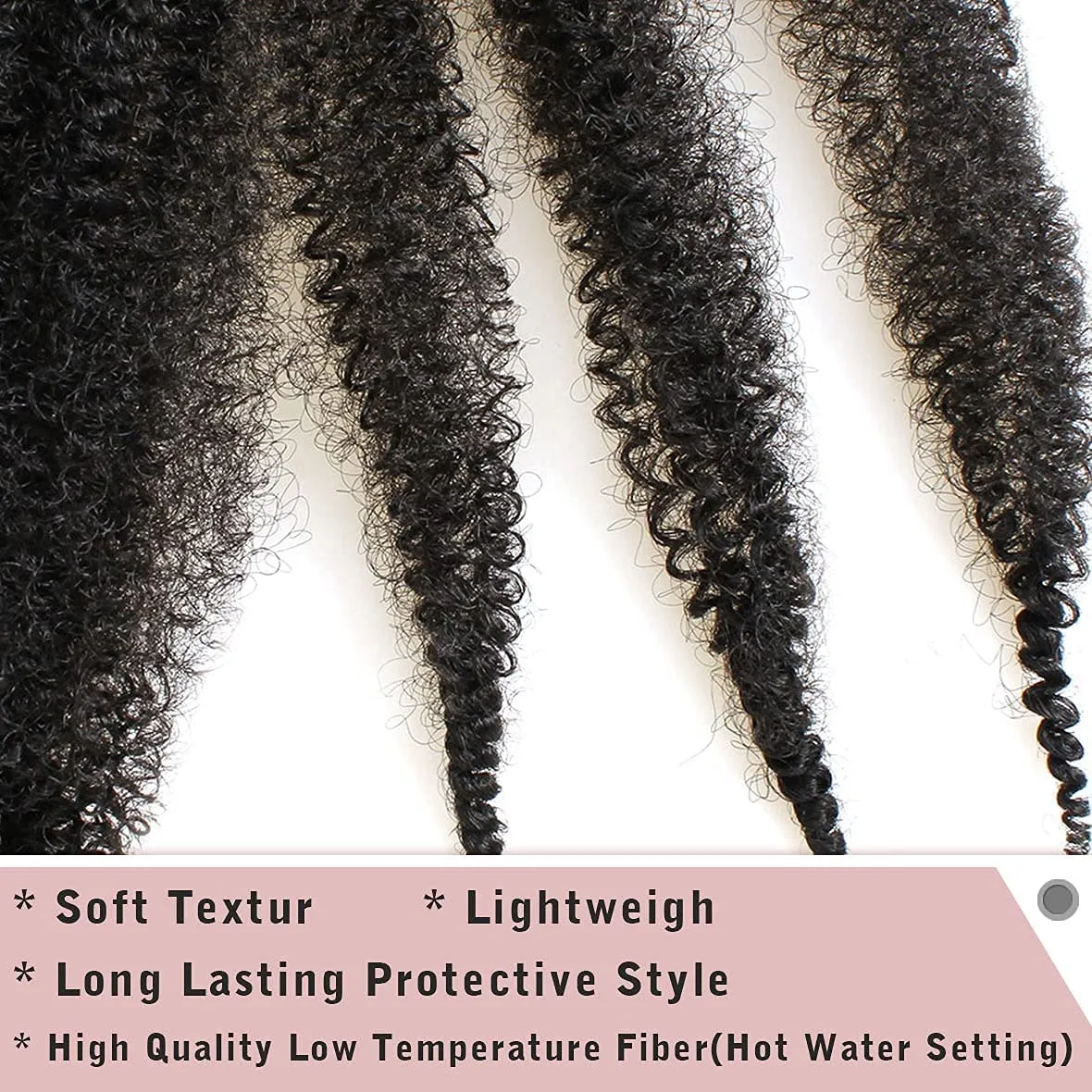 8 Packs Blond Springy Afro Twist Hair 16 Inch Pre-Separated Spring Twist Crochet Braids Hair For Soft Faux Locs Synthetic Marley Twist Braiding Hair Extension For Women (8 Strands/Pack,613#)