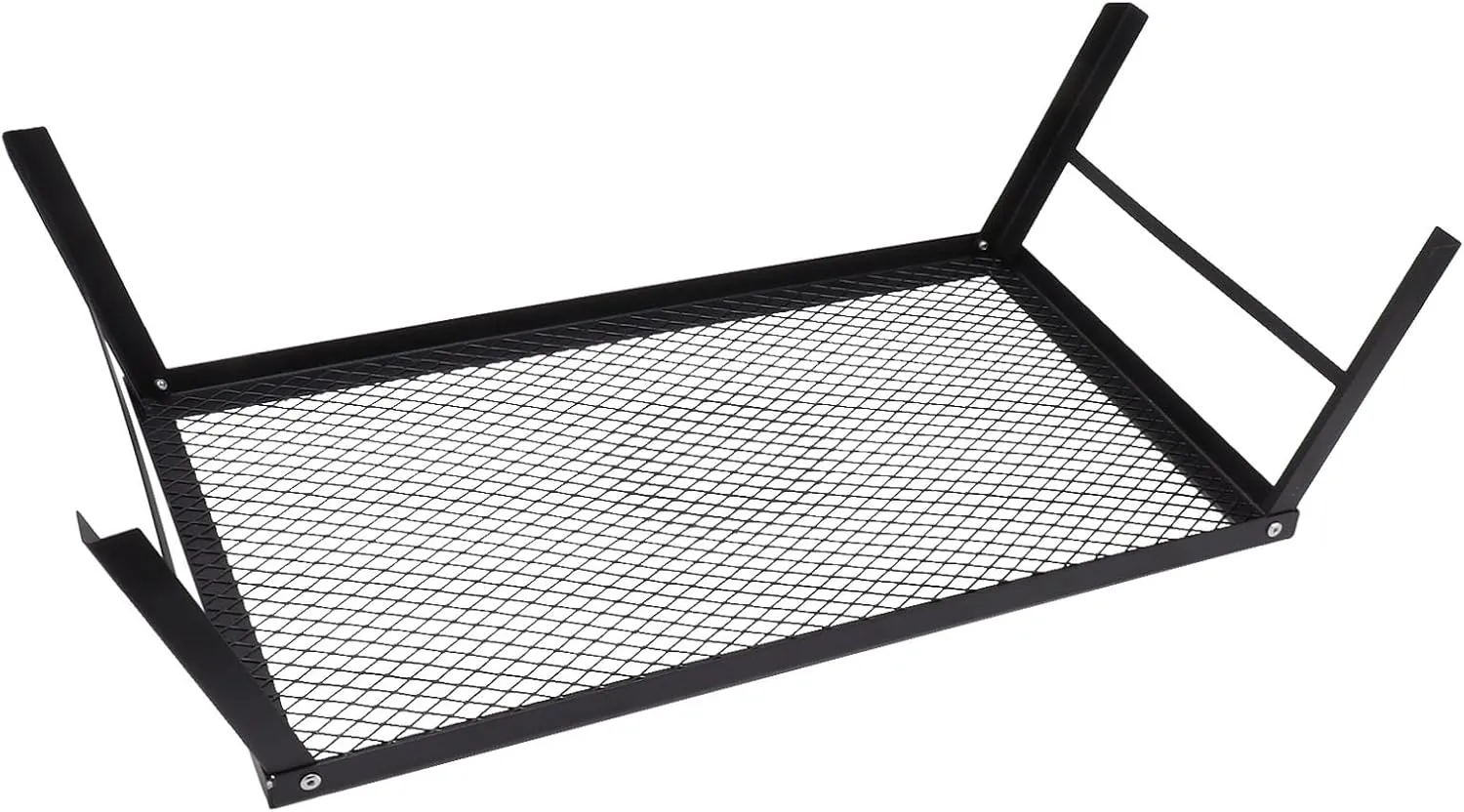 Acouto Lightweight Folding Grill with HighTemperature Paint for Outdoor Cooking, Even Heating, and Stable Support (Folding Campfire Grill with Fork)