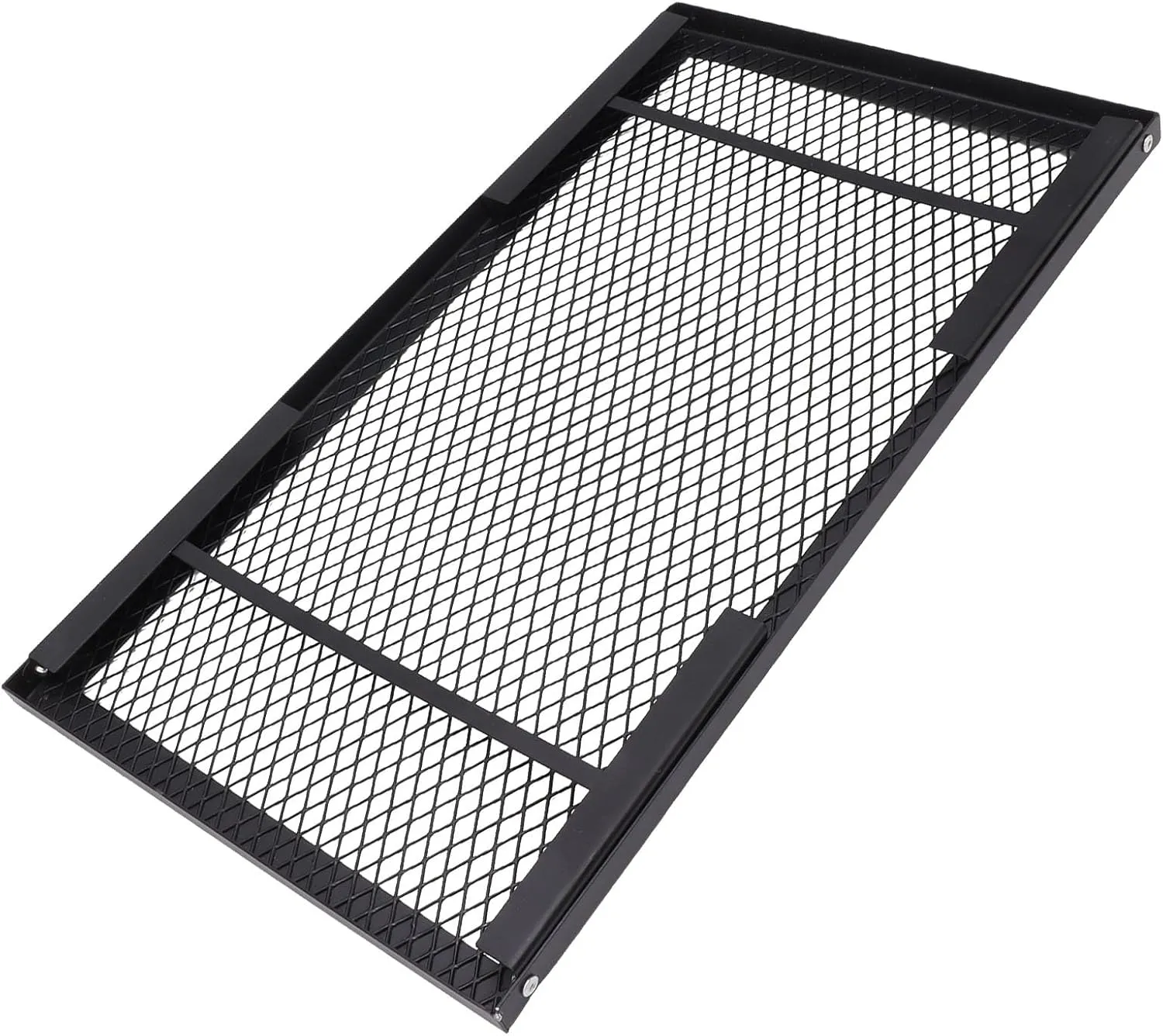 Acouto Lightweight Folding Grill with HighTemperature Paint for Outdoor Cooking, Even Heating, and Stable Support (Folding Campfire Grill with Fork)