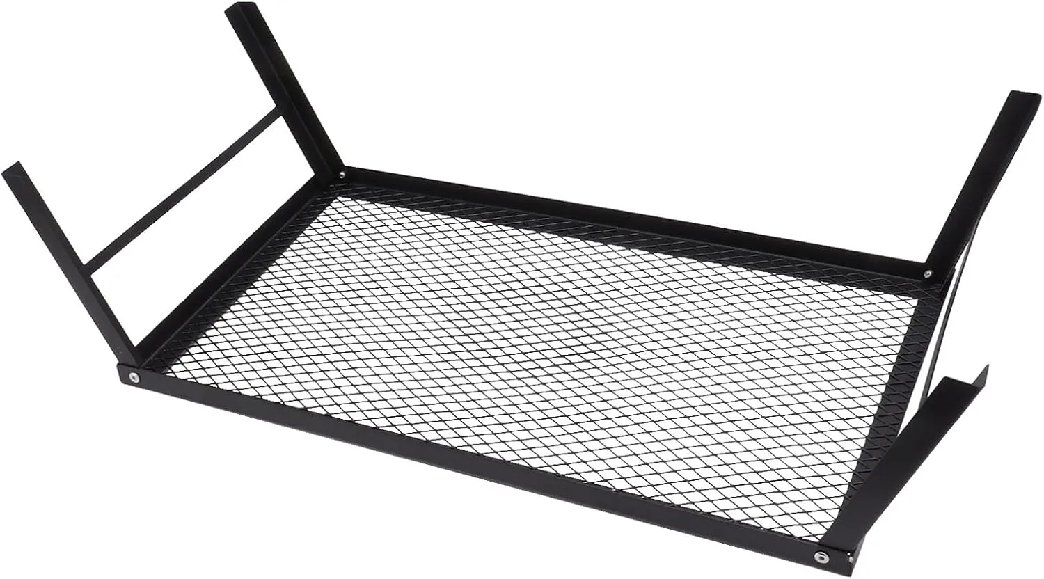 Acouto Lightweight Folding Grill with HighTemperature Paint for Outdoor Cooking, Even Heating, and Stable Support (Folding Campfire Grill with Fork)