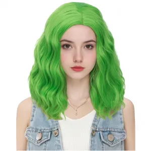 Aicos Green Curly Wigs for Women Short Green Bob Wig for Daily Dress Carnival Party Masquerade Party Halloween