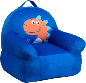 ALIMORDEN Kids Ultra-Soft Snuggle Foam Filled Chair, Kids Cozy Corner Play Couch for Boys and Girls, Dinosaur