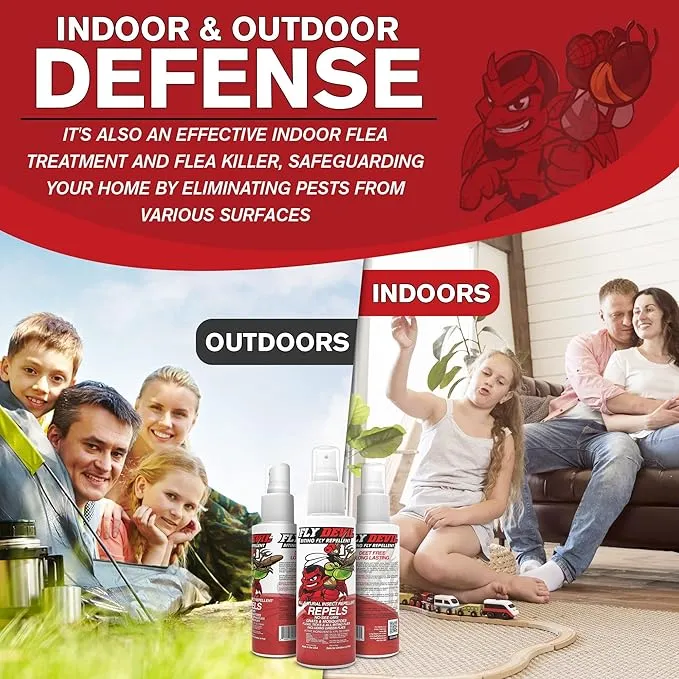 All Natural Biting Fly Spray Insect Repellent for Mosquitoes, Gnats, No-See-Ums, Green Flies, Fleas, Ticks and All Biting Flies - No Deet Formula - Made in USA