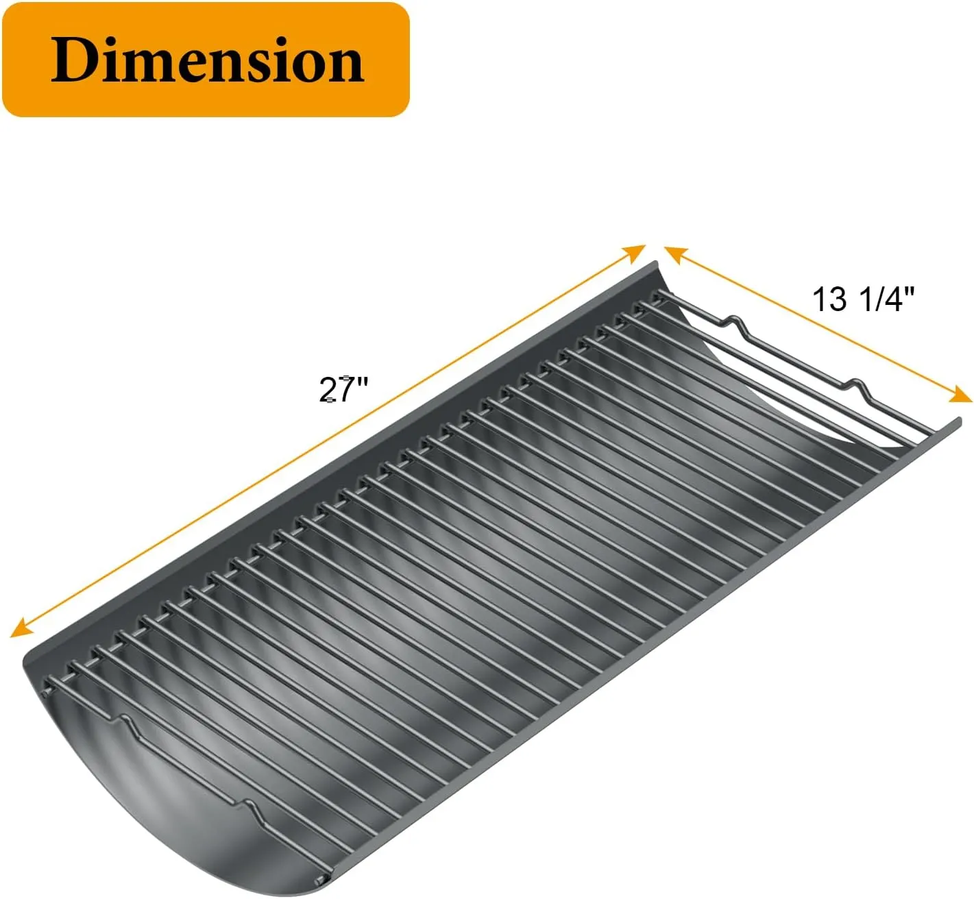 Aluminum Steel 27 Inch Ash Pan Replacement Parts for Chargriller Charcoal 1224, 1324, 2121, 2222, 2727, 2828, 2929,BBQ Accessories Ash Tray with 2PCS Fire Grate Hanger for Charbroil 17302056 Grill