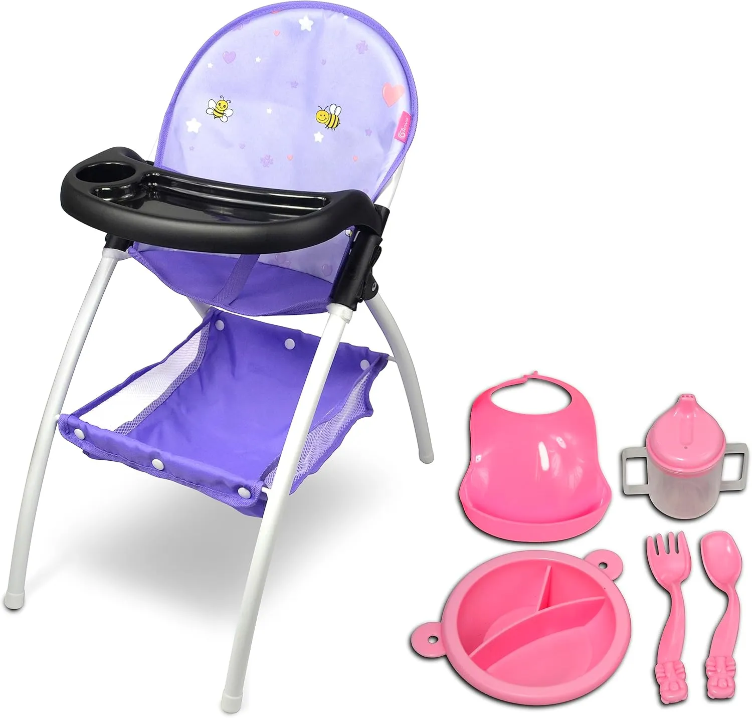 Anivia Baby Doll High Chair, Toy High Chair for Baby Doll (DH010A Purple)