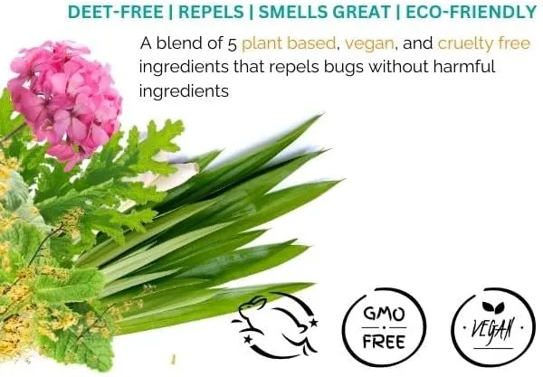 Anti-Bug Spray DEET-Free – Organic, All-Natural Bug Spray Travel Size Made with Nourishing Essential Oils – Bug Repellent for Babies, Kids, Adults, Camping, & More by Mambino Organics, 2.7 Oz