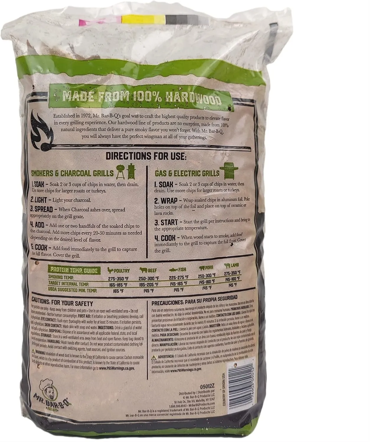 Apple Wood Smoker Chips, Wood Chips for Smokers, Alternative for Charcoal Briquettes Can be Use on Gas, Charcoal Grills, 100% Natural Apple Flavor for Grilling, BBQ, Camping by Mr. Bar-B-Q(1.6 Lb Bag)