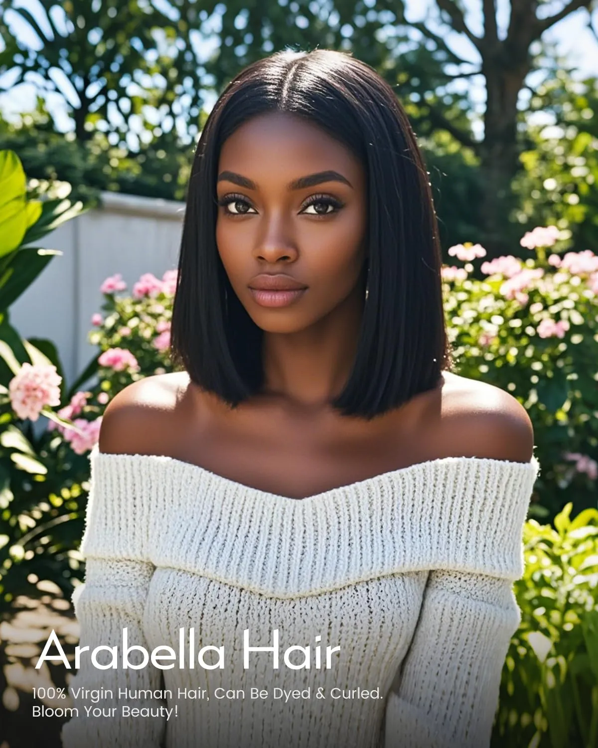 Arabella 200% Density 6X5 Bob Wig Human Hair Ready to Go Glueless Wig Human Hair Pre plucked Pre Cut 12A Real Pre Plucked Bleached Knots Lace Front Bob Wig 12Inch