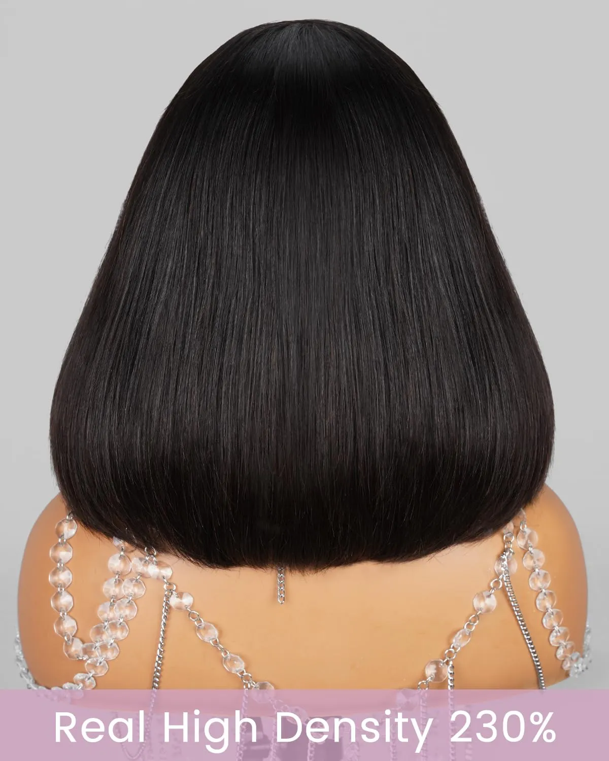 Arabella 200% Density 6X5 Bob Wig Human Hair Ready to Go Glueless Wig Human Hair Pre plucked Pre Cut 12A Real Pre Plucked Bleached Knots Lace Front Bob Wig 12Inch
