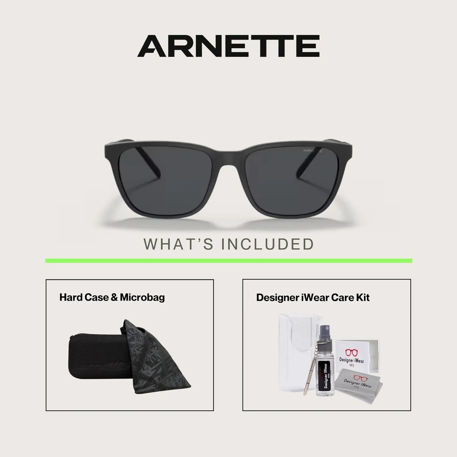 ARNETTE Cortex AN4291 Square Sunglasses for Men for Women   BUNDLE With Designer iWear Complimentary Eyewear Kit