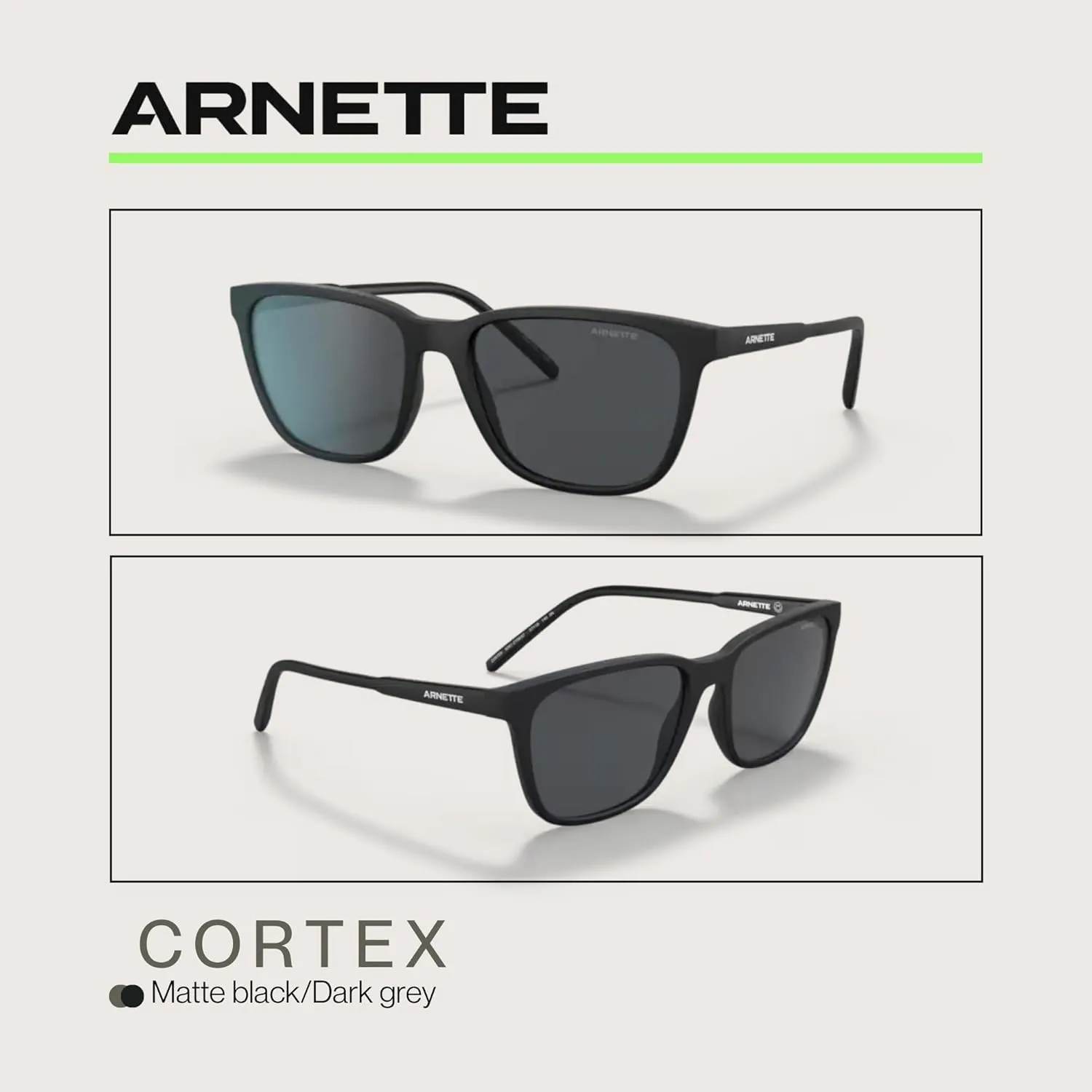 ARNETTE Cortex AN4291 Square Sunglasses for Men for Women   BUNDLE With Designer iWear Complimentary Eyewear Kit