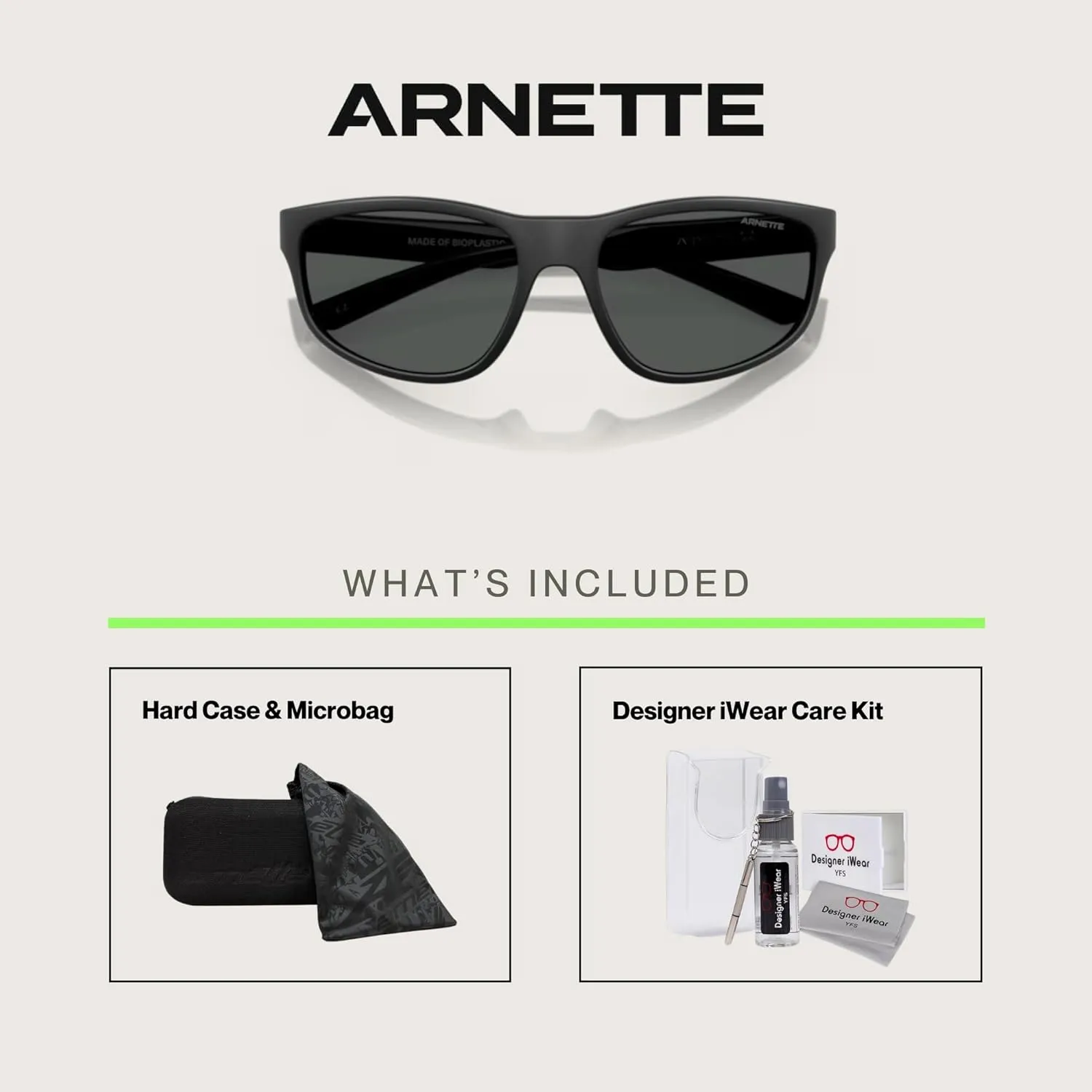 ARNETTE E.Z. AN4351 Round Sunglasses for Men   BUNDLE WIth Designer iWear Complimentary Eyewear Kit