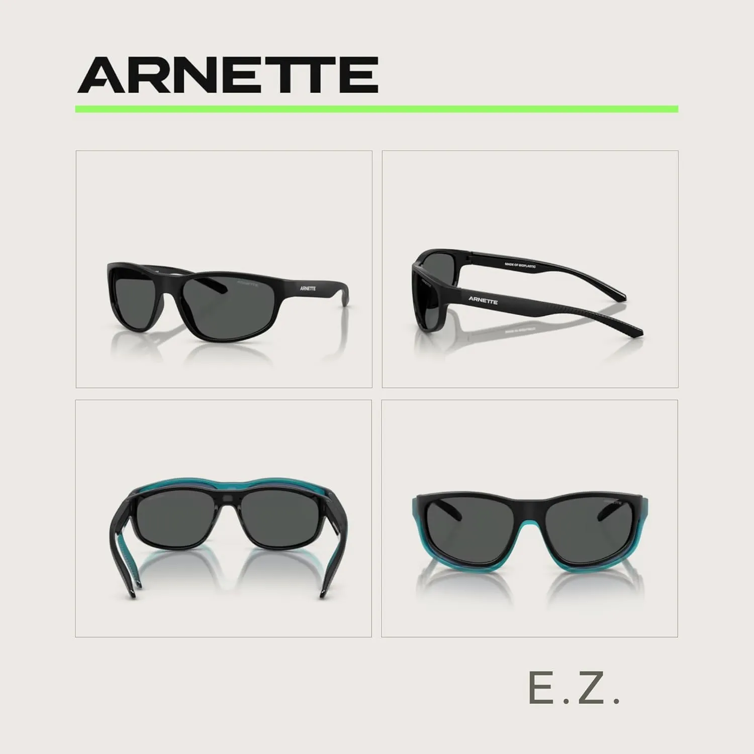 ARNETTE E.Z. AN4351 Round Sunglasses for Men   BUNDLE WIth Designer iWear Complimentary Eyewear Kit