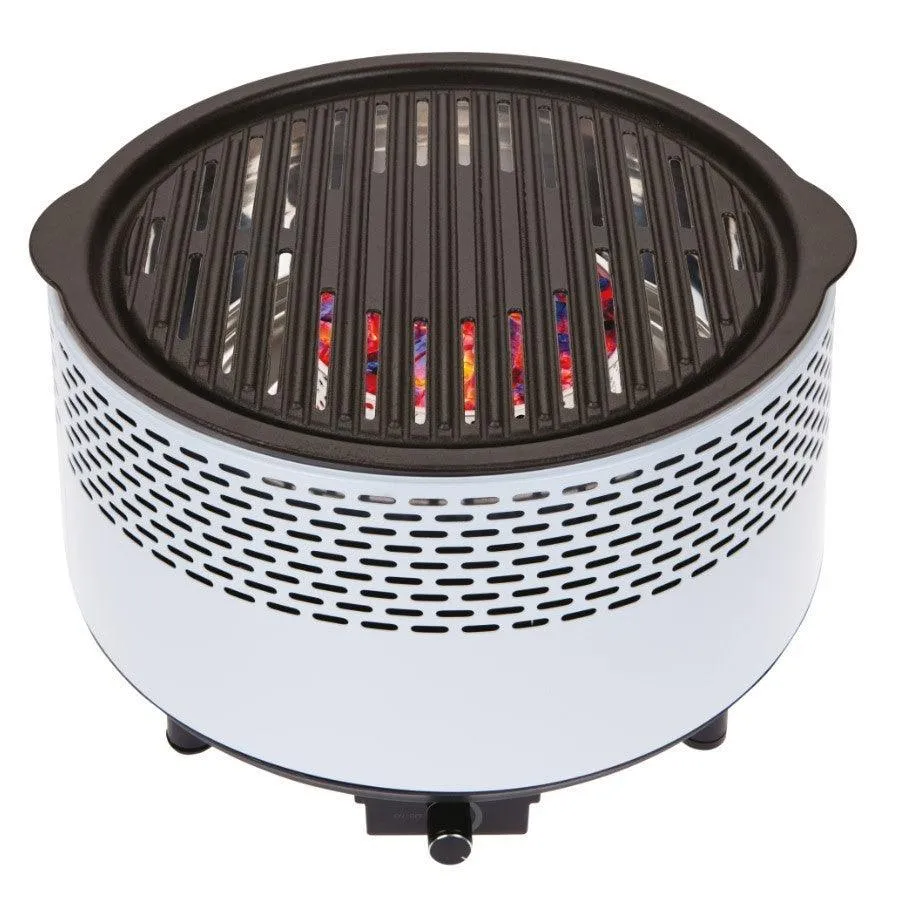 B & Co Alfresco Smokeless Barbecue Grill - White