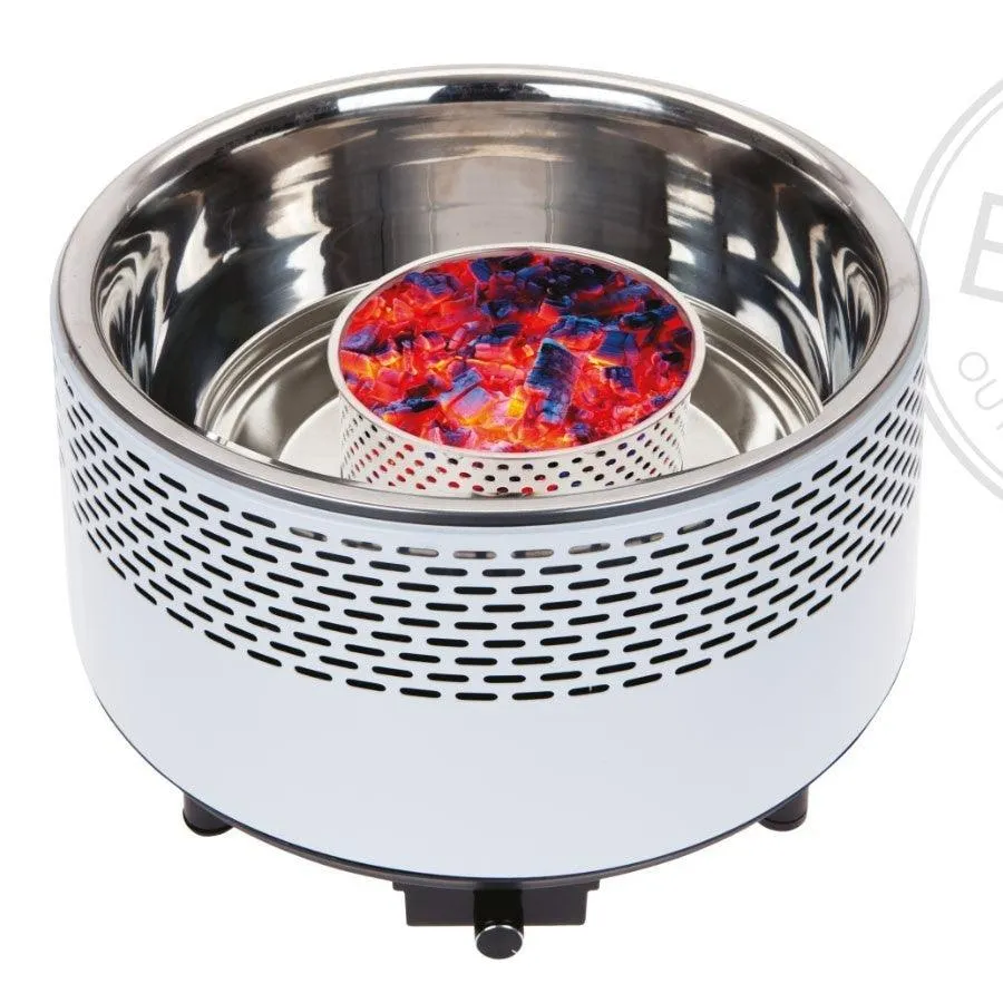 B & Co Alfresco Smokeless Barbecue Grill - White