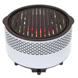 B & Co Alfresco Smokeless Barbecue Grill - White