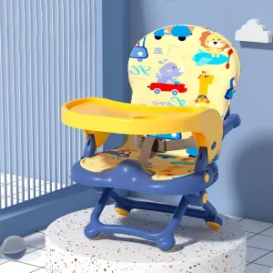 Baby Foldable Booster Dining Chair Portable Navy Blue - Sunshine