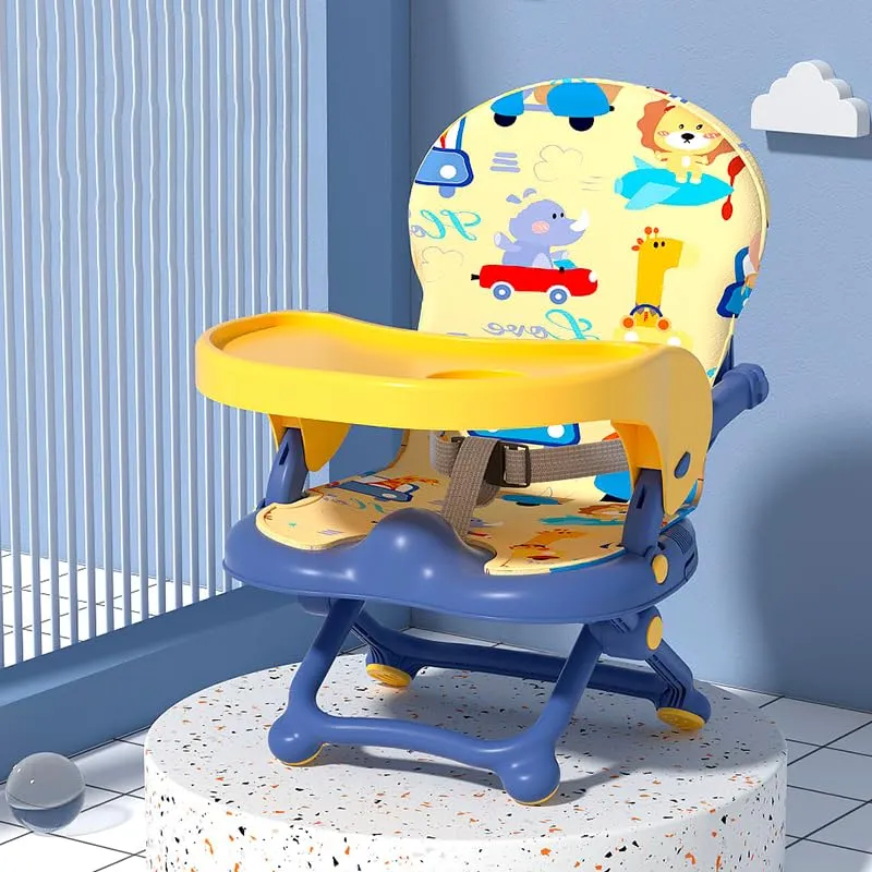 Baby Foldable Booster Dining Chair Portable Navy Blue - Sunshine