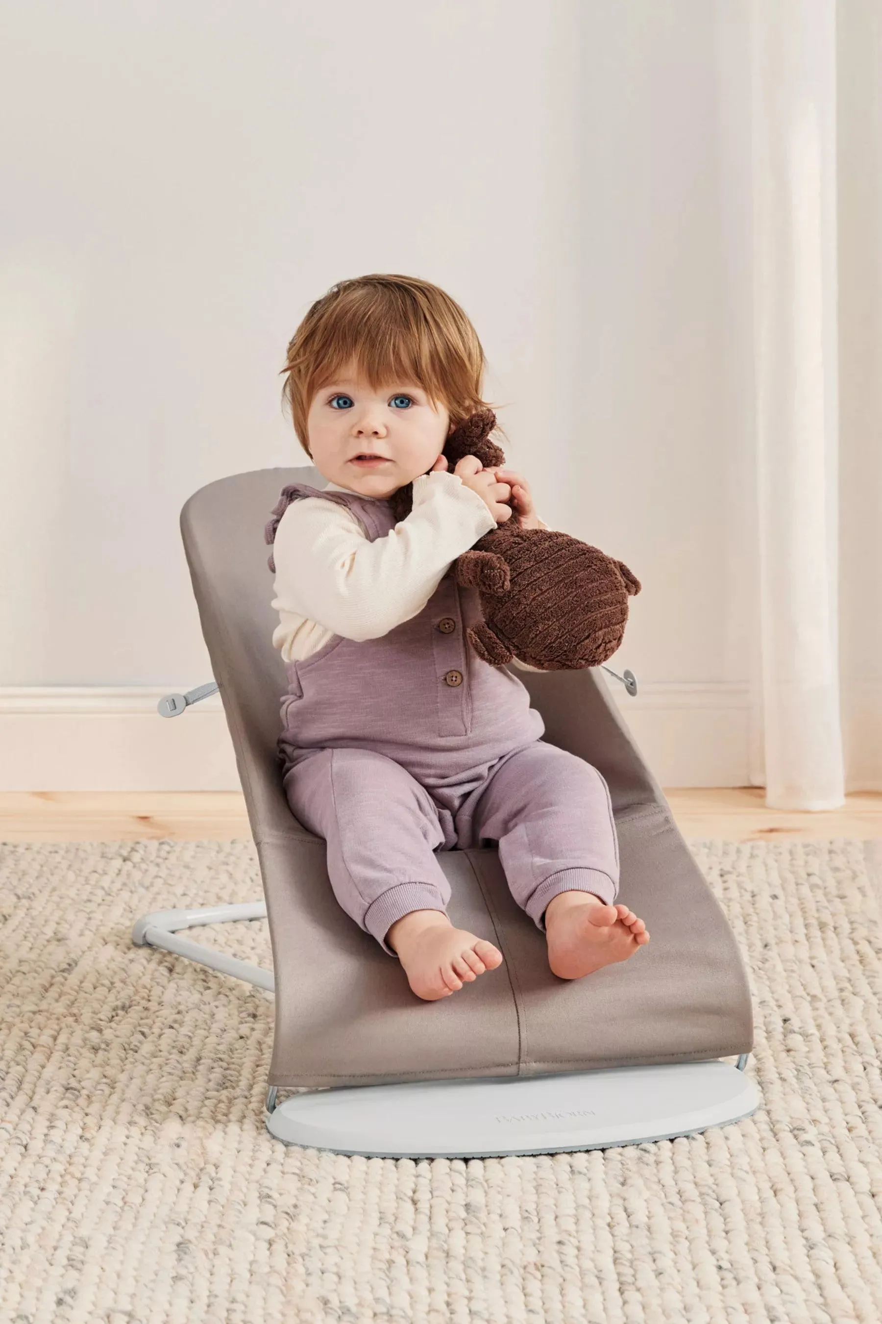 Babybjorn Bouncer Bliss Woven -Petal quilt - Sand Grey