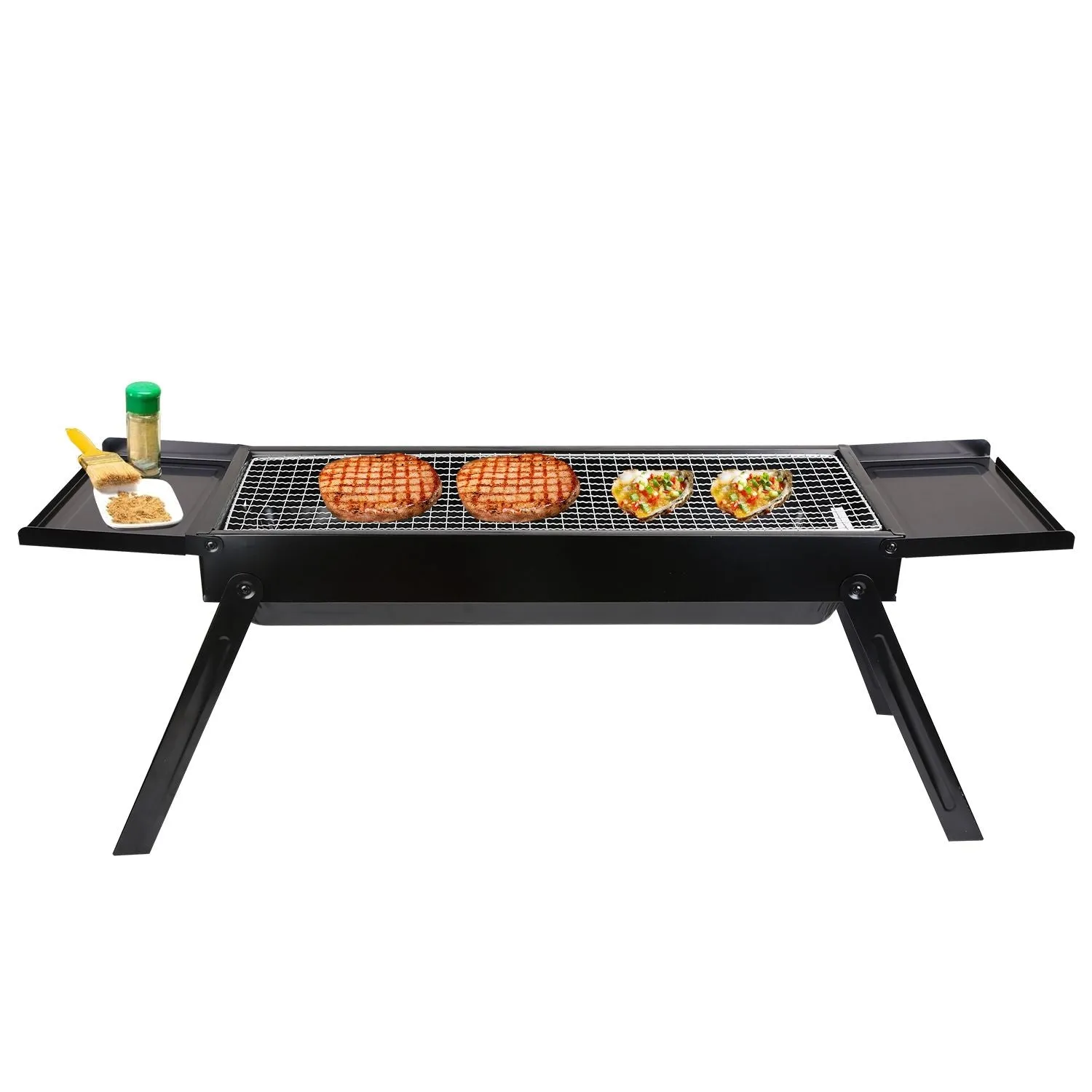 Backyard Picnic BBQ Shelf Camping Net Easy Localized shipping Limited-time offer Grill Folding Steel Stainless Outdoor Party Charcoal with for Setup Grill