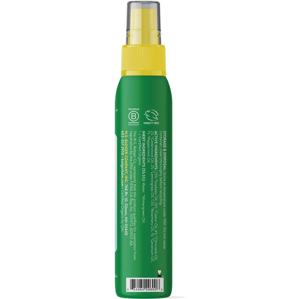 Badger Organic Natural Bug Repellent Spray / 4 oz.