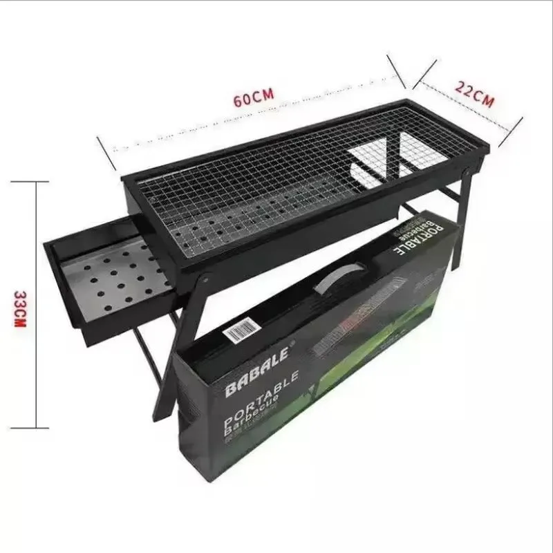 Barbecue Outdoor Charcoal Grill Portable Barbecue Grill Outdoor Camping Patio Large Iron Charcoal Grill for Backyard Portable BBQ with Drawable Charcoal Drawer