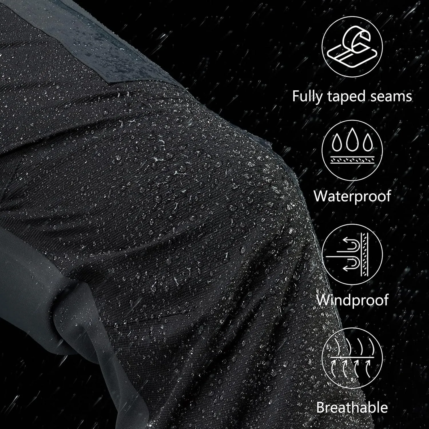 BASSDASH Splice Men’s Waterproof Breathable Hunting Pants Ripstop Camo Fishing Rain Pant