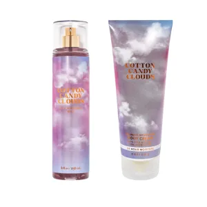 Bath & Body Cotton Candy Clouds Gift Set - Fine Fragrance Body Mist Spray & Ultimate Hydration Cream, Full Size, 8 oz. each (Packaging Styles May Vary)