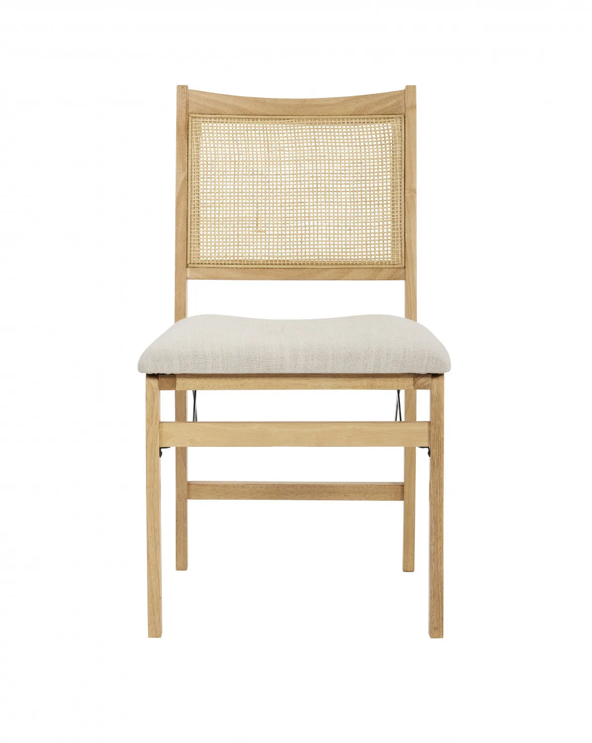 Bauer Fabric Cane Folding Dining Chair - Natural|Chaise de salle à manger pliante Bauer en tissu et en cannage - naturelle