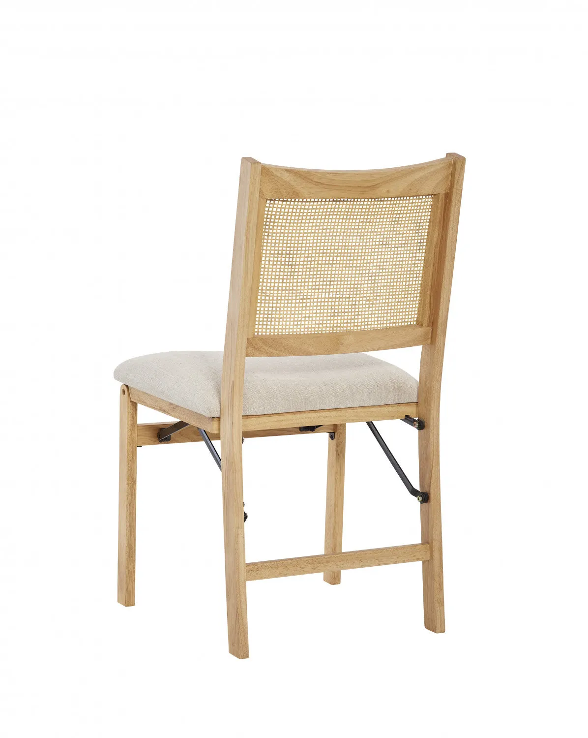 Bauer Fabric Cane Folding Dining Chair - Natural|Chaise de salle à manger pliante Bauer en tissu et en cannage - naturelle