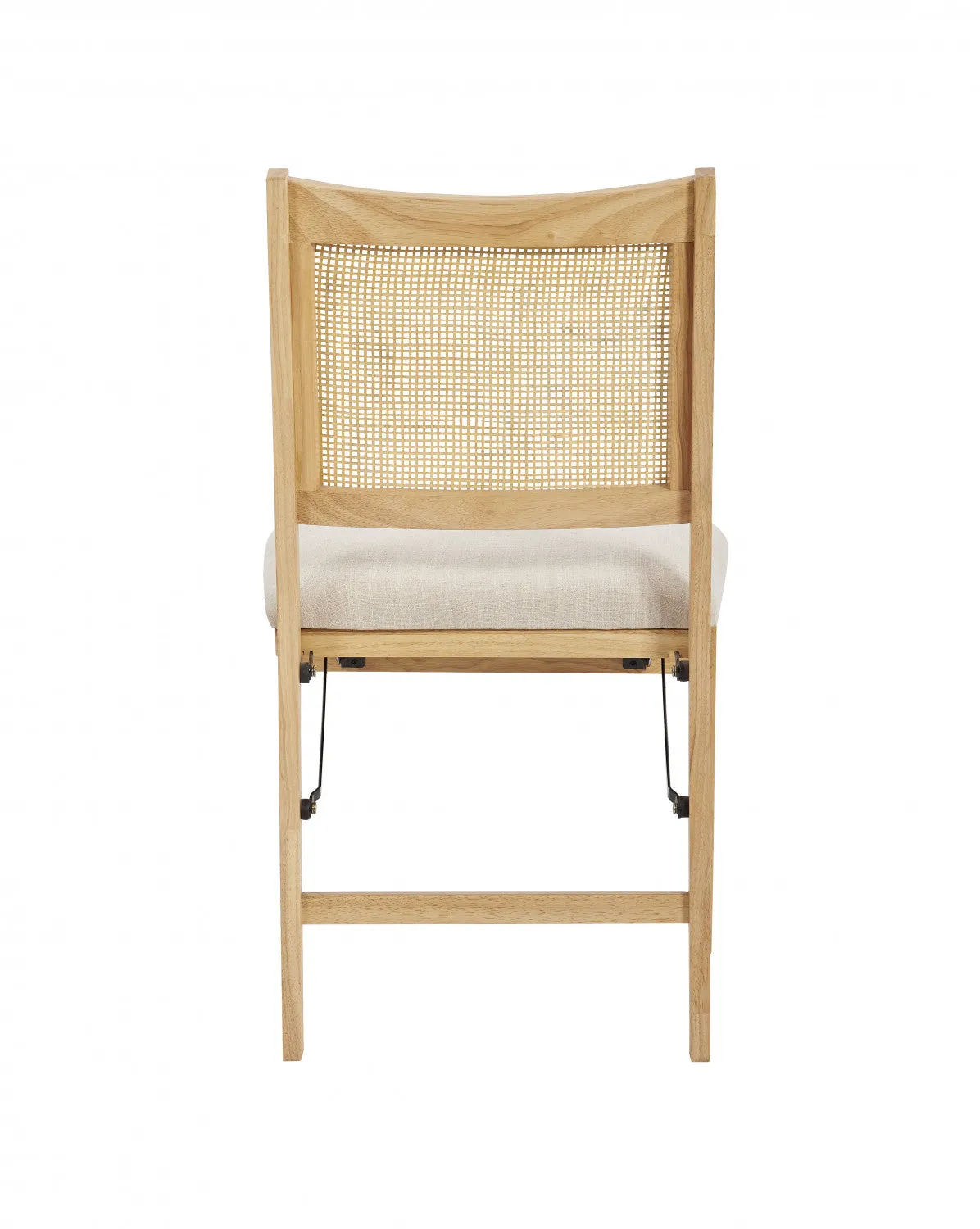Bauer Fabric Cane Folding Dining Chair - Natural|Chaise de salle à manger pliante Bauer en tissu et en cannage - naturelle