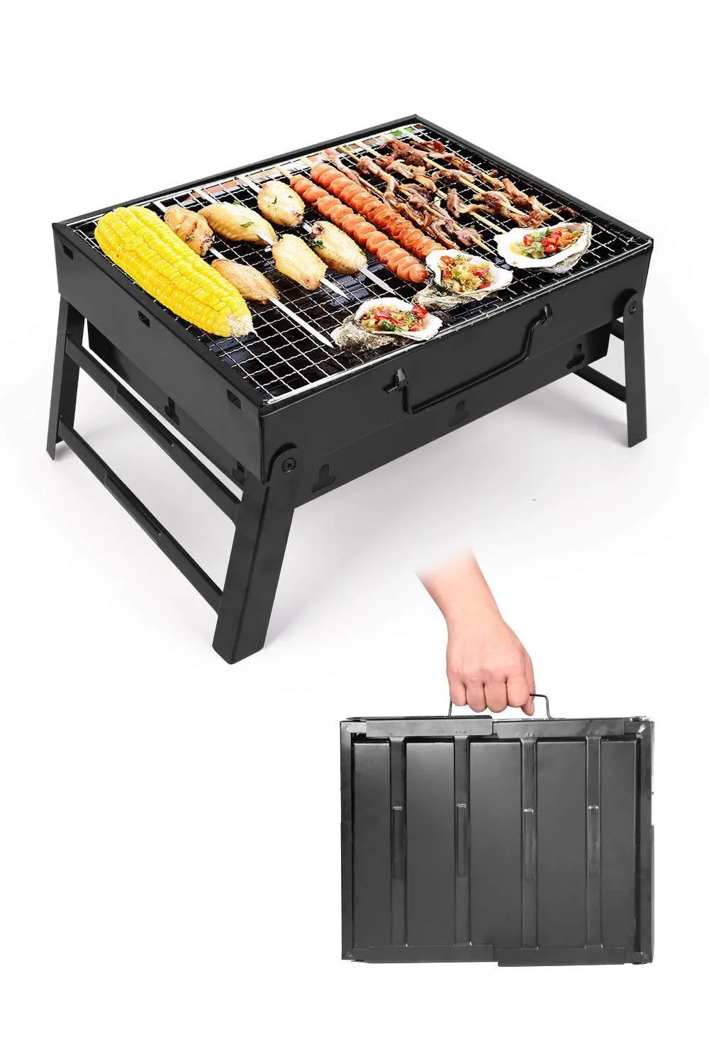 BBQ Foldable Portable Stainless Steel Charcoal Grill